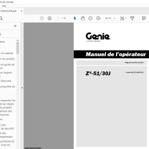 Genie Lift Z-51/30J Manuel de l’opérateur 130535 PDF