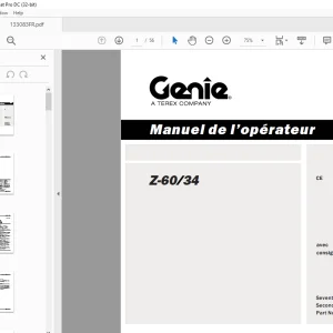 Genie Lift Z-60/34 Manuel de l'opérateur 133083FR