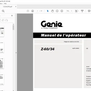 Genie Lift Z-60/34 Manuel de l’opérateur 133542FR
