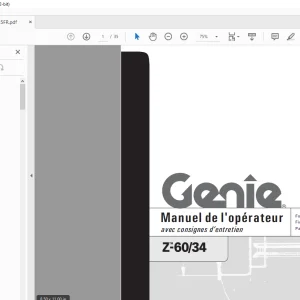 Genie Lift Z-60/34 Manuel de l’opérateur 82315 PDF