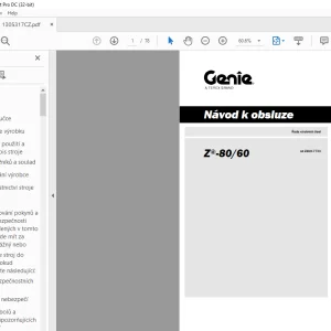 Genie Lift Z-80/60 Návod k Obsluze 1305317-PDF DOWNLOAD (Czech)