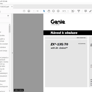 Genie Lift ZX-135/70 Návod k Obsluze Manual - PDF DOWNLOAD (Czech)
