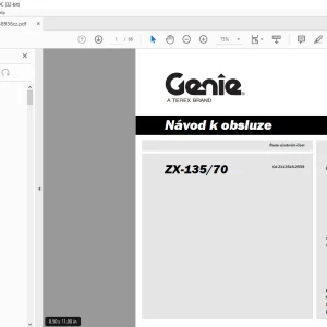 Genie Lift ZX-135/70 Návod k Obsluze Manual 1258936