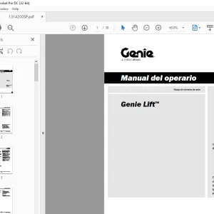 Genie Lift™ Manual del Operario 1314200-PDF DOWNLOAD (Spanish)