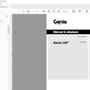 Genie Lift™ Návod k obsluze Manual 1314200 PDF