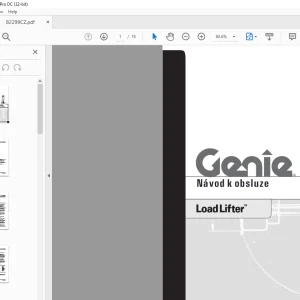 Genie Load Lifter Návod k obsluze - PDF DOWNLOAD (Czech)