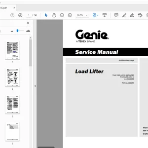 Genie Load Lifter Service Manual 115415 - PDF DOWNLOAD