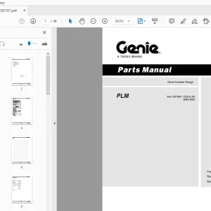 Genie PLM Parts Manual 1263387GT - PDF DOWNLOAD