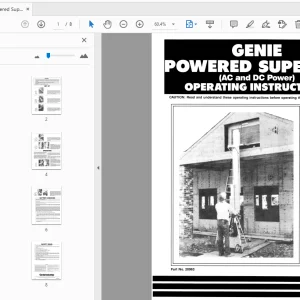 Genie Powered Superlift (AC & DC Power) Operating Instructions Manual - PDF
