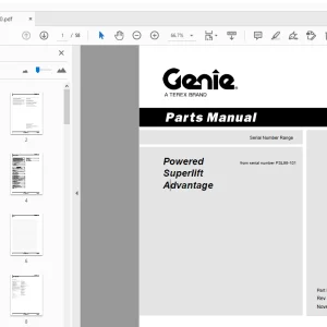 Genie Powered Superlift Advantage Parts Manual 69880 - PDF DOWNLOAD