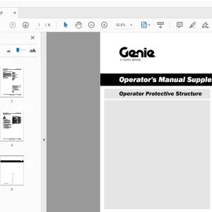 Genie Protective Structure Supplement Operator's Manual 219159 PDF
