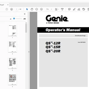 Genie QS-12R QS-15R QS-20R Operator's Manual 1297729 - PDF DOWNLOAD