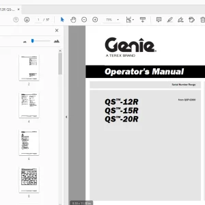 Genie QS-12R QS-15R QS-20R Operator's Manual 1297730 - PDF DOWNLOAD