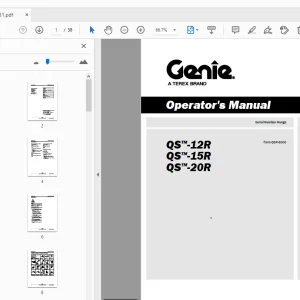 Genie QS-12R QS-15R QS-20R Operator's Manual 1297731 - PDF DOWNLOAD