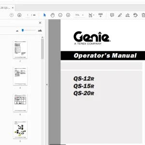 Genie QS-12R QS-15R QS-20R Operator's Manual 133493 - PDF DOWNLOAD
