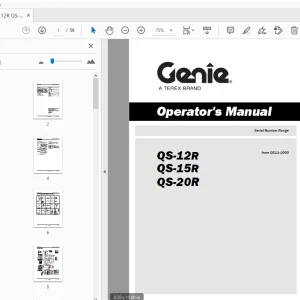 Genie QS-12R QS-15R QS-20R Operator's Manual 133576 - PDF DOWNLOAD