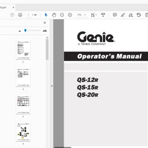 Genie QS-12R QS-15R QS-20R Operator's Manual 145359 - PDF DOWNLOAD