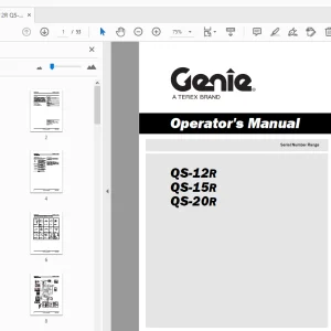 Genie QS-12R QS-15R QS-20R Operator's Manual 227121 - PDF DOWNLOAD