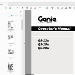 Genie QS-12W QS-15W QS-20W Operator's Manual 133494 - PDF DOWNLOAD