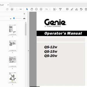 Genie QS-12W QS-15W QS-20W Operator's Manual 133495 - PDF DOWNLOAD