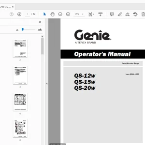 Genie QS-12W QS-15W QS-20W Operator's Manual 227122 - PDF DOWNLOAD