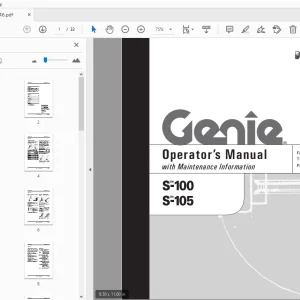 Genie S-100 S-105 Operator's Manual 72146 - PDF DOWNLOAD