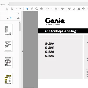 Genie S-100 S-105 S-120 S-125 Instrukcja obsługi T113597PO - PDF