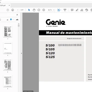 Genie S-100 S-105 S-120 S-125 Manual de mantenimiento 102916SP - PDF