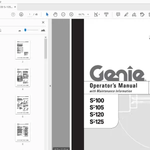 Genie S-100 S-105 S-120 S-125 Operator's Manual 133535 - PDF DOWNLOAD