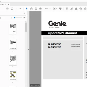 Genie S-100HD S-120HD Operator's Manual 1261387 - PDF DOWNLOAD