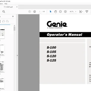 Genie S-100S-105S-120S-125 Operator's Manual 1113597 PDF
