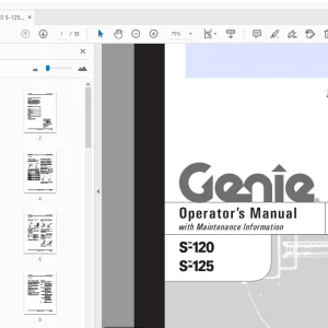 Genie S-120 S-125 Operator's Manual 62756 - PDF DOWNLOAD