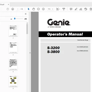 Genie S-3200 S-3800 Operator's Manual T111109 - PDF DOWNLOAD