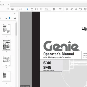 Genie S-40 S-45 Operators & Maintenance Manual 82500 - PDF