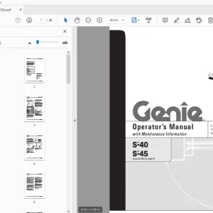 Genie S-40 S-45 Operator's Manual 1000056 - PDF DOWNLOAD