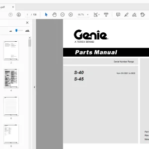 Genie S-40 S-45 Parts Manual 32223 - PDF DOWNLOAD