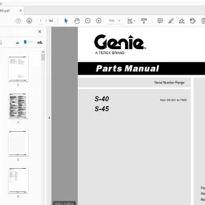 Genie S-40 S-45 Parts Manual 52090 - PDF DOWNLOAD