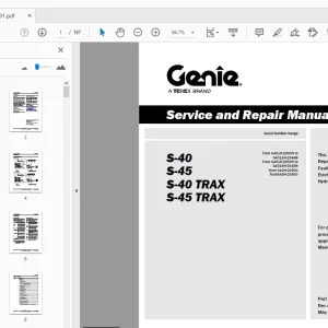 Genie S-40 S-45 S-40 TRAX S-45 TRAX Service & Repair Manual 1268491 - PDF