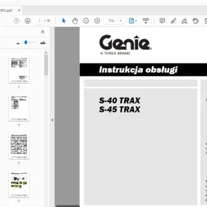 Genie S-40 TRAX S-45 TRAX Instrukcja obsługi 1259840PO - PDF DOWNLOAD