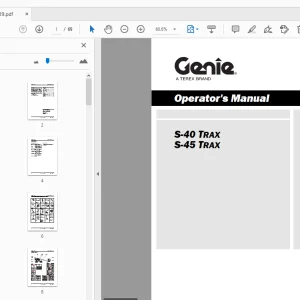 Genie S-40 Trax S-45 Trax Operator's Manual 1259839 - PDF DOWNLOAD