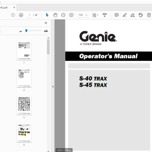 Genie S-40 Trax S-45 Trax Operator's Manual 1259840 - PDF DOWNLOAD