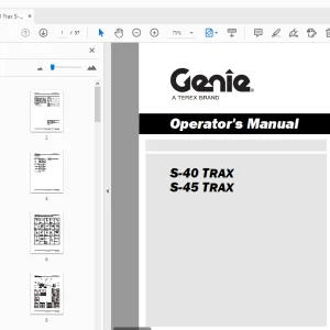 Genie S-40 Trax S-45 Trax Operator's Manual 1259841 - PDF DOWNLOAD