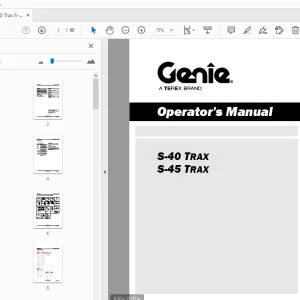 Genie S-40 Trax S-45 Trax Operator's Manual 217556 - PDF DOWNLOAD