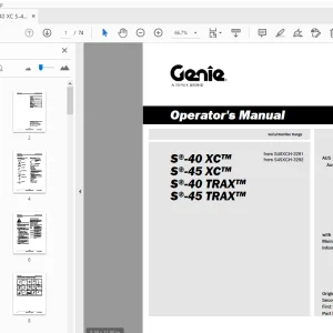 Genie S-40 XC S-45 XC S-40 Trax S-45 Trax Operator's Manual 1316754 - PDF