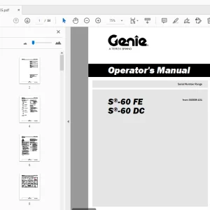 Genie S-60 FE S-60 DC Operator's Manual 1299605 - PDF DOWNLOAD