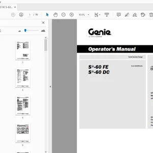 Genie S-60 FE S-60 DC Operator's Manual 1299606 - PDF DOWNLOAD