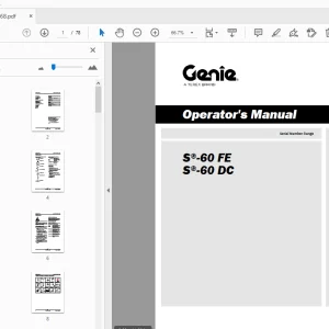 Genie S-60 FE S-60 DC Operator's Manual 1315868 - PDF DOWNLOAD