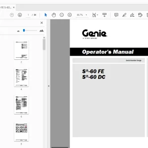 Genie S-60 FE S-60 DC Operator's Manual 1315869 - PDF DOWNLOAD