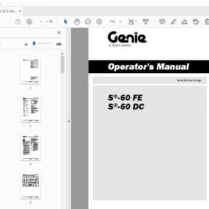 Genie S-60 FE S-60 DC Operator's Manual 1315870 - PDF DOWNLOAD