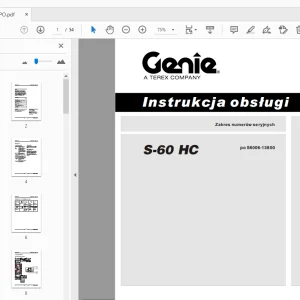 Genie S-60 HC Instrukcja obsługi 114303PO - PDF DOWNLOAD
